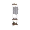 Ver imagem 2 de Estante Closet Arara 187x45cm 3 Prateleiras Active Yescasa Marrom/Lâmina Mel/Branca