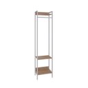 Ver imagem 3 de Estante Closet Arara 187x45cm 3 Prateleiras Active Yescasa Marrom/Lâmina Mel/Branca