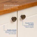Ver imagem 5 de Armário Multiuso 2 Portas Tampo em Madeira Maciça 100cm Ananda CabeCasa MadeiraOriginals Off White/Mel