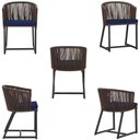 Ver imagem 3 de Mesa com 4 Cadeiras e Noronha Estofado 10 Trama Original Marrom