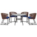 Ver imagem 1 de Mesa com 4 Cadeiras e Noronha Estofado 10 Trama Original Marrom