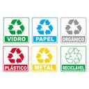 Ver imagem 1 de Kit Adesivo Lixo Reciclavel 10cm 10cm Cor Colorido