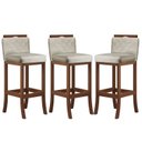Ver imagem 1 de Kit com 3 Banquetas Média com Matelassê Bege/Pinhão
