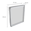 Ver imagem 3 de Armário Plástico Branco com Perfil de Alumínio Versátil 31 x 36 x 10 cm AL41