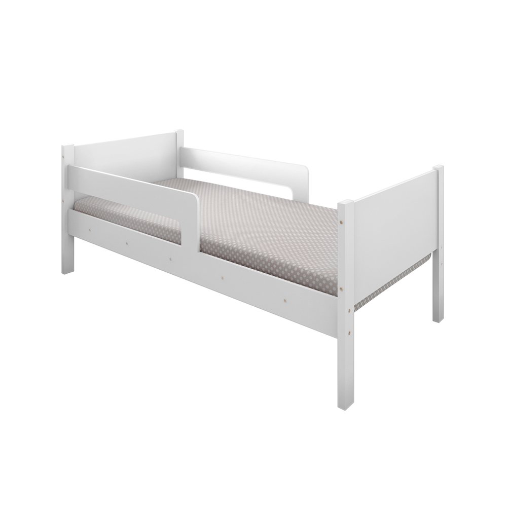 Cama Infantil com 2 Baus Organizador e Escada Luna Plus Branco - 4