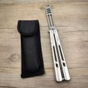 Ver imagem 5 de Canivete Shark Butterfly Bsl-1 sem Lâmina Prateado Aço Inox