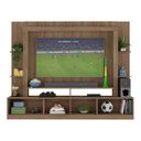 Ver imagem 5 de Rack Estante com Painel TV 65" e 2 portas Catar Multimóveis BR3395 Madeirado/Lacca Fumê