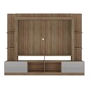 Ver imagem 6 de Rack Estante com Painel TV 65" e 2 portas Catar Multimóveis BR3395 Madeirado/Lacca Fumê