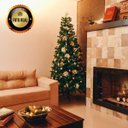 Ver imagem 6 de Árvore de Natal Pinheiro Luxo 2,10m 1200 Galhos Tradicional Verde Premium Grande Cheia Luvinco