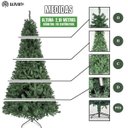 Ver imagem 3 de Árvore de Natal Pinheiro Luxo 2,10m 1200 Galhos Tradicional Verde Premium Grande Cheia Luvinco