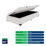 Cama Box com Baú Solteiro Branca Comfort Prime 78x188 - 2