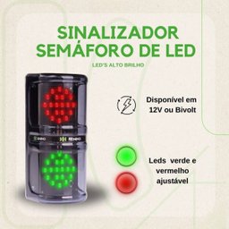 Sinalizador de Semáforo de Led 12v - Ipec - 5