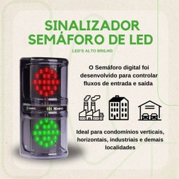 Sinalizador de Semáforo de Led 12v - Ipec - 2