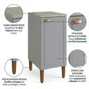 Ver imagem 5 de Balcão para Cozinha 40cm com 1 Porta Americana Cinza Crystal