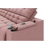 Sofá Connect Premium 2,30m Assento Retrátil/reclinável com Porta Copos e Entrada Usb Suede Nude - 2