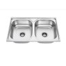 Kit Cuba Inox Dupla com Escorredor , Dosador e Valvulas 78x48x19 30504 - 3