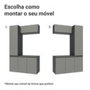 Ver imagem 5 de Conjunto Gabinete Suspenso para Banheiro 120cm 5 Portas Cinza Nice Madesa 02