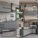 Ver imagem 6 de Conjunto Gabinete Suspenso para Banheiro 120cm 5 Portas Cinza Nice Madesa 02