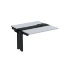 Ver imagem 1 de Complemento de Mesa Plataforma para Coworking para 2 Pessoas 120x120 120cm Industrial Cinza e Preto