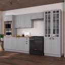 Ver imagem 3 de Armário de Cozinha Modulada Completa Fidelitá Nara 100% MDF 5 Peças 350cm 16 Portas 2 Gavetas com