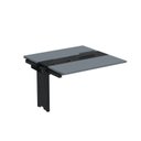 Ver imagem 1 de Complemento de Mesa Plataforma para Coworking para 2 Pessoas 120x120 120cm Industrial Grafito e Preto Cinza