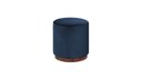 Ver imagem 1 de Puff Decorativo Redondo Itália - Tecido Azul Royal