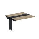 Ver imagem 1 de Complemento de Mesa Plataforma para Coworking para 2 Pessoas 130x120 130cm Industrial Noce Naturalle e Preto Marrom/Marromle