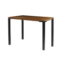 Ver imagem 1 de Mesa de Jantar Broadway Quadrada em Madeira Rustic Brown Base Grafite 120cm - 57036
