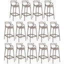 Ver imagem 1 de Kit 14 Banquetas Allegra com Encosto Design Cozinha/bancada - Fendi