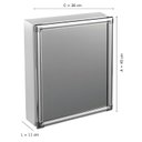 Ver imagem 3 de Armário Plástico Branco com Perfil de Alumínio de Sobrepor 36 x 45 x 11 cm AL42