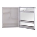 Ver imagem 2 de Armário Plástico Branco com Perfil de Alumínio de Sobrepor 36 X 45 X 11 Cm Al42