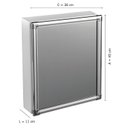 Ver imagem 3 de Armário Plástico Branco com Perfil de Alumínio de Sobrepor 36 X 45 X 11 Cm Al42