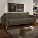 Ver imagem 2 de Sofá Tucson 3 Lugares 205cm Veludo D26 e D16 - Meu Estofado:marrom Café