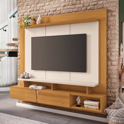 Painel para TV até 60 Polegadas 152cm x 160cm com 2 Portas Basculantes Aquiles Espresso Móveis