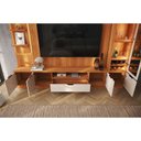 Ver imagem 4 de Estante Home com Torre e Cristaleira 270cm Tv 75 Pol Atenas Lukaliam Jequitiba/off White
