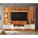 Ver imagem 2 de Estante Home com Torre e Cristaleira 270cm Tv 75 Pol Atenas Lukaliam Jequitiba/off White