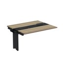 Ver imagem 1 de Complemento de Mesa Plataforma para Coworking para 2 Pessoas 140x120 140cm Industrial Noce Naturalle e Preto Marrom/Marromle