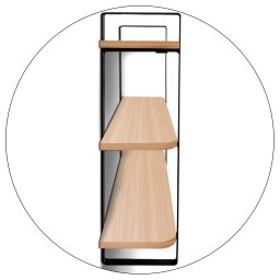 Prateleira Tripla Nicho Hone Modelo Industrial Decoração Casa 60x15 Preta/Jade - 6