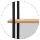 Ver imagem 4 de Prateleira Tripla Nicho Hone Modelo Industrial Decoração Casa 60x15 Preta/jade