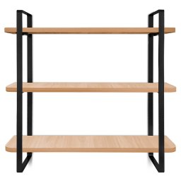 Prateleira Tripla Nicho Hone Modelo Industrial Decoração Casa 60x15 Preta/Jade - 3