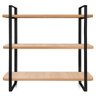 Prateleira Tripla Nicho Hone Modelo Industrial Decoração Casa 60x15 Preta/jade - 3
