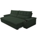 Ver imagem 6 de Sofá Retrátil Reclinável para Sala de Estar Living 250cm Ártico F04 Veludo Verde - Lyam Decor