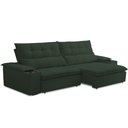 Ver imagem 1 de Sofá Retrátil Reclinável para Sala de Estar Living 250cm Ártico F04 Veludo Verde - Lyam Decor