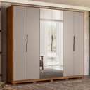Ver imagem 2 de Guarda Roupa Casal Atrice 6 Portas Prime com 2 Espelhos e Pés - Demartêz