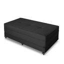 Ver imagem 1 de Puff Cama Dobrável Casal Cor Suede Preto