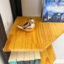 Ver imagem 2 de Estante Linea 6 Prateleiras Madeira Pinus 36.5cm Nozes e Preto