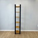 Ver imagem 6 de Estante Linea 6 Prateleiras Madeira Pinus 36.5cm Nozes e Preto