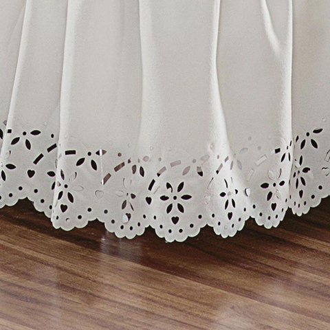 Saia Babado Cama Solteiro Palha