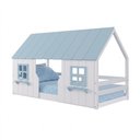 Ver imagem 2 de Cama Montessoriano Casinha Encantada Madeira Maciça Branco/ Azul | Housin