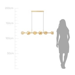 Lustre Pendente Quality Orbit 1527 G9 Bivolt Dourado / Champagne - 6